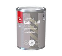TIKKURILA Road Marking Paint - Fast-Drying Paint For Asphalt & Bitumen (Water-Based) - White - 1 Litre