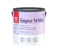 TIKKURILA Super White - Full Matt Paint For Walls & Ceilings - Excellent Opacity & Hiding Power (Water-Based) - 2.5 Litres