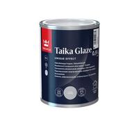 Tikkurila Taika Pearl Glaze - Special Effect, Semi-Transparent Silver Glaze - Shimmering, Pearlescent Finish - 1 Litre