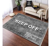 TIKLO Keep Off Rug Gray Patterned Home Decor Rug Living Room Modern Rug For Living Cool Carpet Soft Flannel Home Bedside Floor Yoga Mat 80X150cm