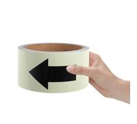 TIKODIDA 1 Roll Glow in The Dark Tape Luminous Tape for Directions Indication Pvc Material Adheres to Smooth and Dry Surfaces Use Green and Black Colours Suitable for Roads and Banks