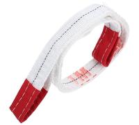 TIKODIDA 1 Tonne Flat Lifting Sling Strap 1 Meter with Reinforced Loops, Heavy Duty Web Sling for Industrial Transport and Furniture Moving, White Polypropylene