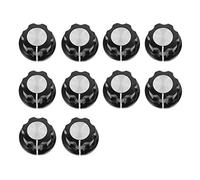 TIKODIDA 10 Pcs Potentiometer Control Knobs Adjustable Rotate Button round Bakelite with Inner Hole Copper Core Anticorrosive Not Easy to Age for Audio Device