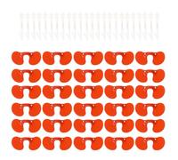 TIKODIDA 100pcs Chicken Spectacles Farm Peepers Anti Fighting Peepers Plastic Red Small Compact Poultry Blinders Eye Protection for Chicken Farming