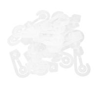 TIKODIDA 100pcs Plastic Snap Hooks Document Holder Hooks Wall Mounted White Sleek Minimalist Design Space Saving Organizing Office Supplies for Closet and Kitchen