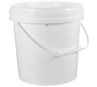 TIKODIDA 10L White Round Paint Bucket Hdpe with Handle and Lid, 2.2 Gallon Container for Chemical and Industrial Painting Storage
