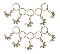 TIKODIDA 10pcs Horse Pendant Horse-themed Keychain Elegant Metal Versatile Commemorative Accessories for Backpack Keys Chinese New Year Zodiac Party Favors