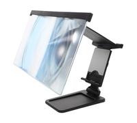 TIKODIDA 12 Inch Cell Phone Screen Magnifier Smartphone Stand Metal Foldable Eye Protection Plastic Acrylic Sleek Modern Design Black for Watching Videos and Gaming