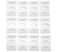 TIKODIDA 12pcs False Eyelash Trial Cards, Lash Display Holder Tool for Eyelash Extensions Practice, Fake Lash Try On Board for Makeup Application and Salon Use