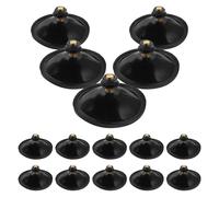 TIKODIDA 15Pcs Black Suction Cup Pads with M6 Screw Thread Heavy-Duty Plastic Suckers for Hanging Glass Items in Modern Homes