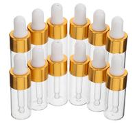 TIKODIDA 15pcs Glass Dropper Bottles Small Liquid Containers for Essential Oil Dropper Bottle Lids for Vintage Perfumes Tiny Jars Lids for Oil