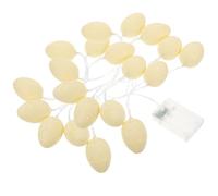 TIKODIDA 20leds Easter Egg Battery String Lights Plastic Decorative Lighting Yellow Dreamy Atmosphere for Birthdays and Easter
