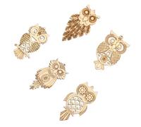 TIKODIDA 25pcs Wooden Owl Cutouts Handmade Ornaments Beige Wood Hanging DIY Craft for Home Decoration