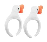 TIKODIDA 2pcs Cartoon Headband Duck Headband White Soft Fabric Party Favor Versatile Design Halloween Costume Accessories for Group Photos and Photo Props