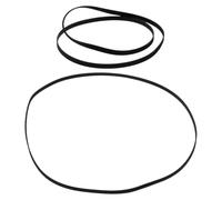TIKODIDA 2pcs Flat Rubber Replacement Belt for Cassette Player and Audio Equipment with Easy Installation and Versatile Compatibility, Sturdy Black Material for Recorder Repair