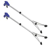 TIKODIDA 2pcs Foldable Trash Picker Grabber Reacher Aluminium Alloy up Reaching Claw Extend Reach Tool for School and Park Use Assist Physically Disabled Elderly