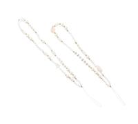 TIKODIDA 2pcs Mobile Phone Chain Pearl Shell Letter Beads Acrylic Decor Accessory Unique Hanging Strap for Cell Phone Lanyard White Forever Happy Design