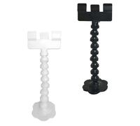 TIKODIDA 2pcs Pet Food Clip on Phone Smartphone Attachment White Black Pvc Clip for Pet Treats Or Helps Take Photos for