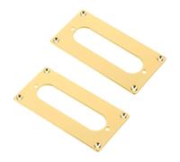TIKODIDA 2pcs Pickup Conversion Ring for Electric Guitar Metal Frame Screw Dual Coil to Single Coil Adapter Gold