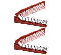 TIKODIDA 2pcs Pocket Brush Mini Brush 8.25x1.18x1.18in Foldable Plastic Suitable for Hair Types Women Men Can Be Carried in Travel Bag
