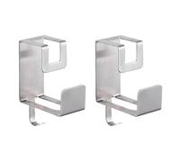 TIKODIDA 2Pcs Stainless Steel Washbasin Wall Hanger Self Adhesive Hooks Compact Storage Rack for Bathroom and Kitchen Use