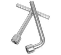 TIKODIDA 2pcs Triangular Socket Keys Stainless Steel Wear Resistant Silver Heavy Duty for Securing Streetlight Poles Industrial Use Professional Use