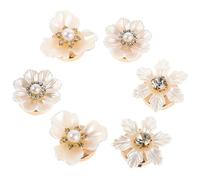 TIKODIDA 3 Pairs Decorative Flower Cufflinks Elegant Alloy Cufflinks with Sparkling Details Comfortable for All-day Wear Ladies Dress Accessories for Women Wedding and Daily Use