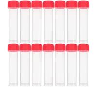 TIKODIDA 30 Pcs Sample Tubes Laboratory Test Tubes Sturdy Plastic 30ml Capacity Tight Seal Easy to Carry and Store for Testing and Storage