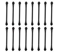 TIKODIDA 30pcs Dual-ended Latex Sponge Eyeshadow Sticks with Oval Tips, Black Plastic Handle, Practical Makeup Applicators for Daily Use and Makeover