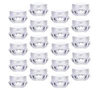 TIKODIDA 32pcs Portable 5g Sample Cream Bottles White Ps Leakproof Storage Jars with Creative Design for Travel and DIY Samples, Easy to Carry Cosmetic Containers