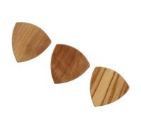 TIKODIDA 3Pcs Acoustic Bass Guitar Plectrums Wooden Large Triangle Picks Solid Wood for Guitar String Instruments
