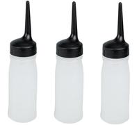 TIKODIDA 3pcs Hair Coloring Shampoo Bottle Hair Dye Bottle Pp Material Beautiful Shape Easy to Squeeze Multi-purpose for Salon Scalp Treatment