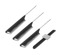 TIKODIDA 3pcs Hairstyling Combs Tip Tails Comb Hairpin Wrist Band Silicone Abs Hair Clip Holder Bracelet for Quick Tool Access Hairdressing Use