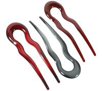 TIKODIDA 3pcs U Shape Hair Sticks Hair Styling Accessories Lightweight PC Material Simple Elegant Design for Daily Life and Backpack Storage