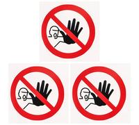 TIKODIDA 3pcs Warning Sign Stickers Self-adhesive Vinyl Sturdy Warning Decals Remind People to Pay Attention to Safety Safety Stickers for Factories and Construction Sites
