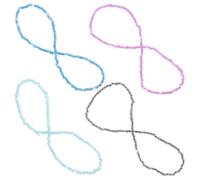 TIKODIDA 4 Pcs Glow in The Dark Anklet for Women Chic Glass Beaded Ankle Bracelets Assorted Color Comfortable Unique Style for Carnival and Festivals