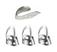 TIKODIDA 4PCS Adjustable Stainless Steel Guitar Finger Picks with Hollowed Breathable Design for Banjo Ukulele and Mandolin Smooth Plectrum Protecting Fingernails