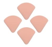 TIKODIDA 4pcs Beauty Makeup Puff Face Powder Puff Pink Pu Sponge Strong Grasping Power Comfortable Using Effect for On-the-go and Home Cosmetic Application