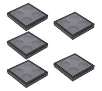 TIKODIDA 5pcs Black Eye Shadow Pallet Empty Makeup Tray as Plastic Material Lightweight and Easy to Carry Cosmetic Storage Case for Travel