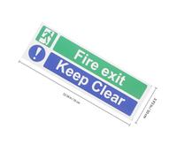 TIKODIDA 5pcs Emergency Exit Indicators Do Not Block Door Signs Safety Compliance Label High Visibility Self-adhesive Paper Stickers for Public Places Emergency Evacuation