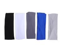 TIKODIDA 5pcs Sports Sweatbands for Boys, Breathable Elastic Athletic Headbands with Sweat-wicking Fabric, Non-slip Running, Football, Basketball Hairbands in White, Light Grey, Dark