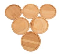 TIKODIDA 6 Pcs round Bamboo Cup Coasters with Elegant Design for DIY Decoration and Handcrafts, Heat Resistant Hot Pot Trivet Pads for Table Protection in Home and Office