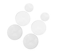 TIKODIDA 6pcs Double Convex Lens Glass Polished Optical Lens 50mm Diameter for Scientific Experiments Classroom Demonstrations Students