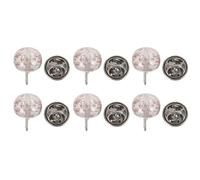TIKODIDA 6pcs No Sew Buttons for Clothes Plastic and Stainless Steel Easy to Match Invisible Snap Buttons Suitable for Daily Life and Formal Occasions