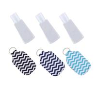 TIKODIDA 6pcs Small Bottle Sleeve 30ml Hand Washing Bottle Cover Neoprene Portable Easy to Use with Key Chain for Travel
