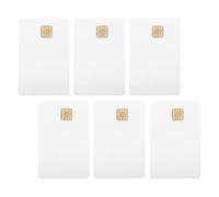TIKODIDA 6pcs White PVC Cards Blank Id Badges with Small Chip Secure Data Transmission Versatile Design Minimalist Style for Access Control System