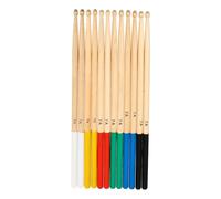 TIKODIDA 7A Maple Wood Drumsticks Set, Non-Slip Colored Drum Hammer Pair for Electronic and Acoustic Drums, Professional Percussion Sticks 6 Pairs for Drummers