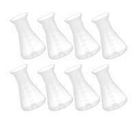 TIKODIDA 8pcs Conical Plastic Flasks 50ml Capacity with Scale, Narrow Neck, Pp Material, Designed for Science Experiment and Experimentation to Prevent Liquid Overflow and Spills