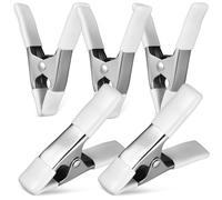 TIKODIDA Backdrop Spring Clamps Heavy Duty 4 Inch Metal Clips with PVC Protection for Photography and Tarp Clips Outdoor Use Background Cloth Clamps Set