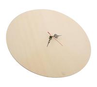 TIKODIDA Blank Wooden Clock Dial Face 30cm round DIY Clock Making Supplies with Pointer for Painting Crafting and Wall Decor for Home and Classroom Projects